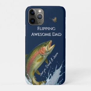 Case-Mate iPhone Case Flippant père étonnant Rainbow Trout bleu marine