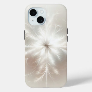 Coque Case-Mate iPhone Flocon De Neige Fractale Sur Beige