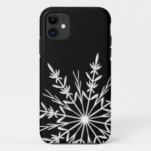 Coque Case-Mate iPhone Flocon de neige noir et blanc