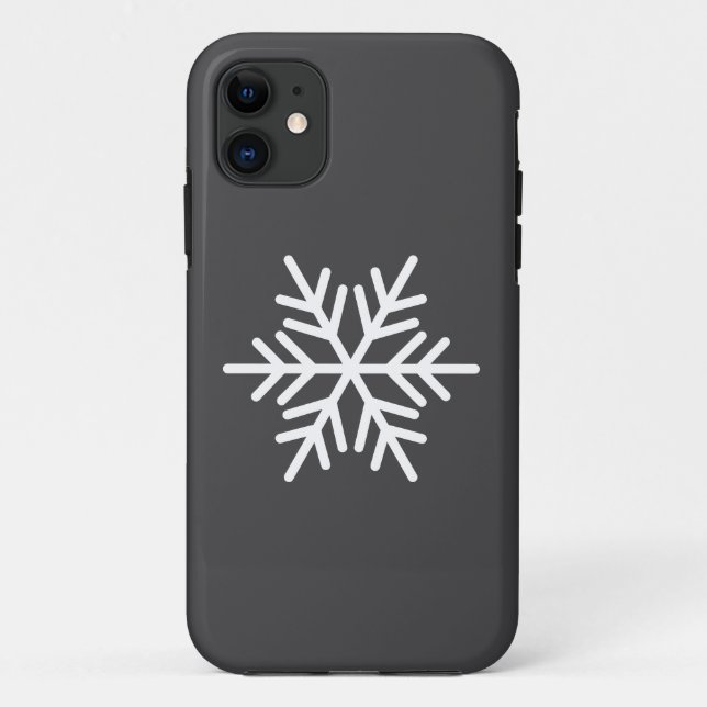 Coques Case-Mate iPhone Flocon De Neige Nordique Blanc Moderne Sur Gris D' (Dos)