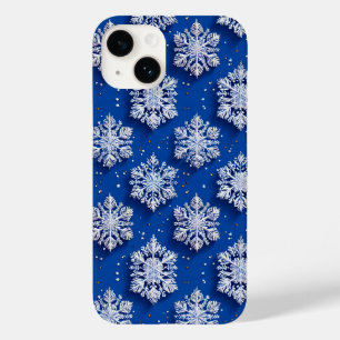 Coque Case-Mate iPhone Flocons de neige 3d bleus