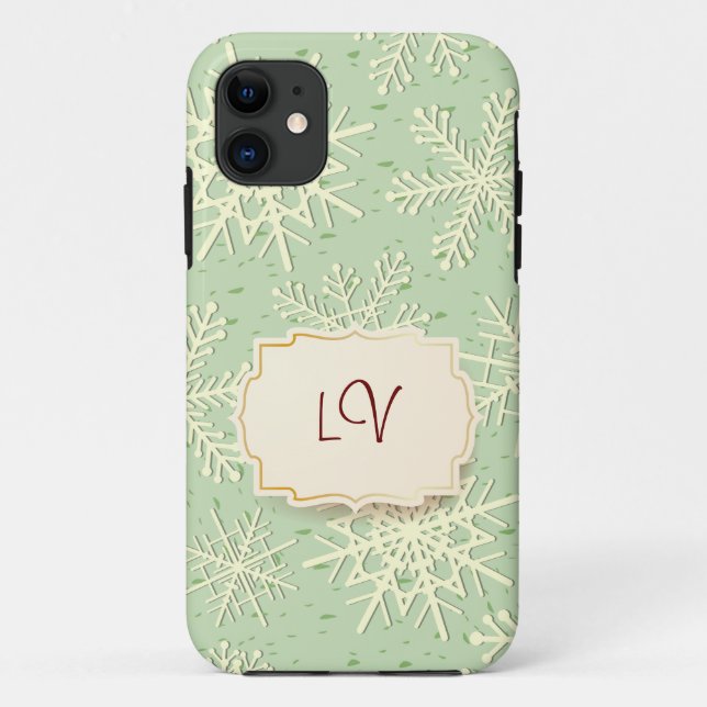 Coques Case-Mate iPhone Flocons de neige, boîtier iPhone 5 (Dos)
