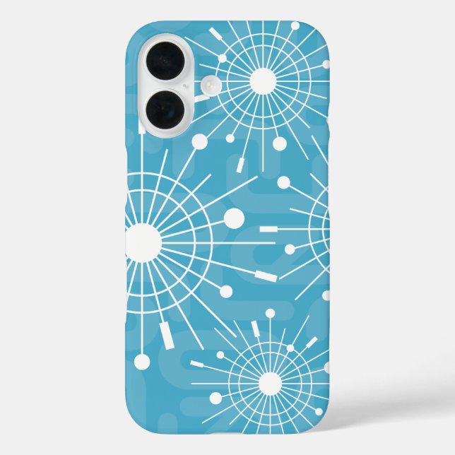 Coques Case-Mate iPhone Flocons de neige de Noël Atomiques Modernité du Mi (Verso)