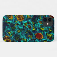 Flor virtuel em azul gradiente, estilhaçada