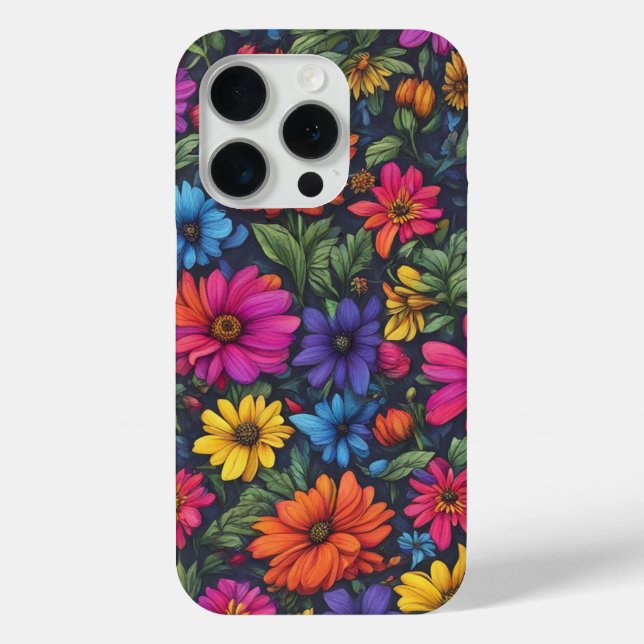 Coques Case-Mate iPhone Floral Abstrait #99 - iPhone 15 Pro Coques (Verso)