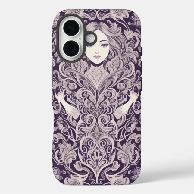 Coques Case-Mate iPhone Floral Abstrait ornemental (Verso)