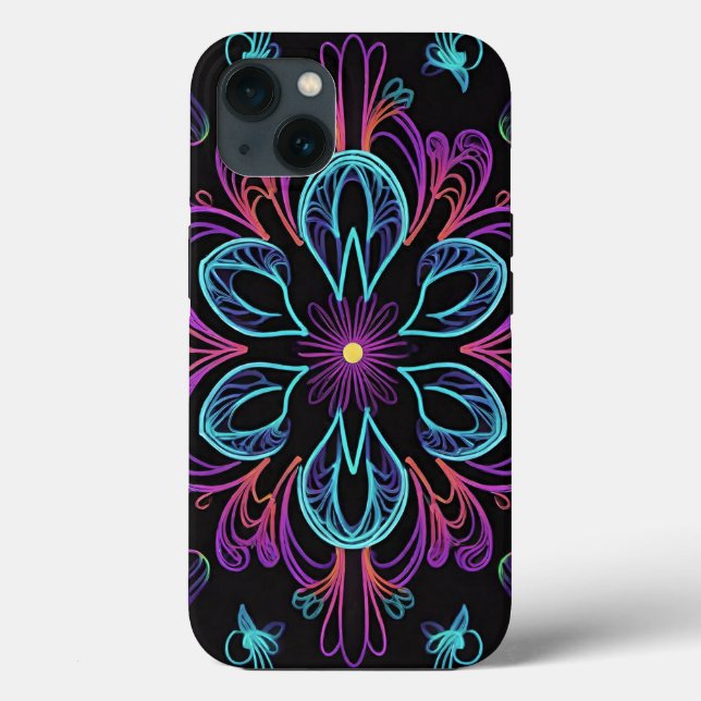 Coques Case-Mate iPhone Floral Abstrait vibrant (Verso)