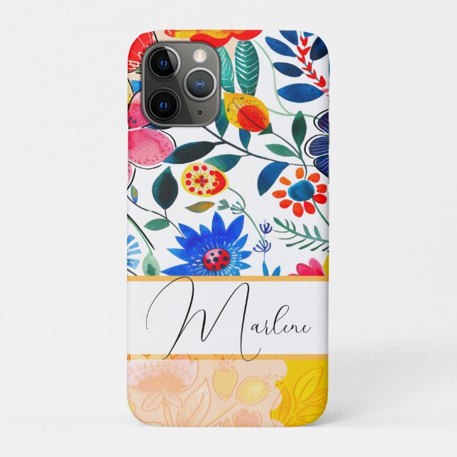 Coques Case-Mate iPhone Floral Aquarelle Boho Motif Tropical (Dos)