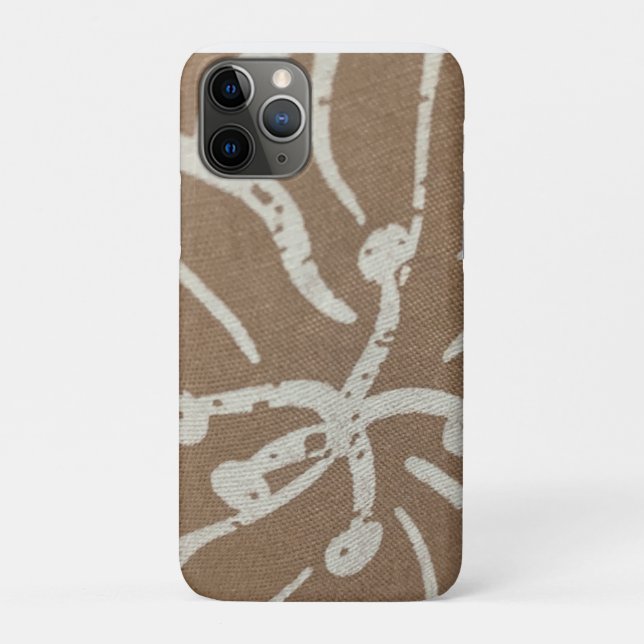Coques Case-Mate iPhone Floral blanc sur Brown (Dos)