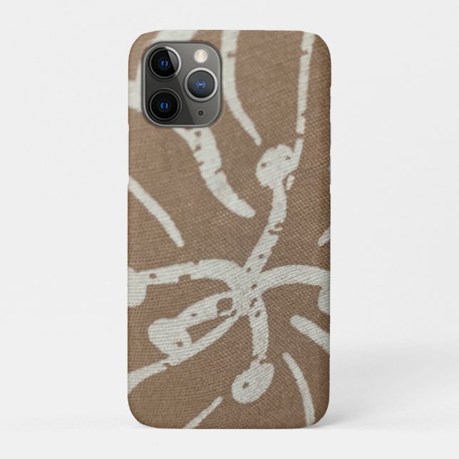 Coques Case-Mate iPhone Floral blanc sur Brown (Dos)