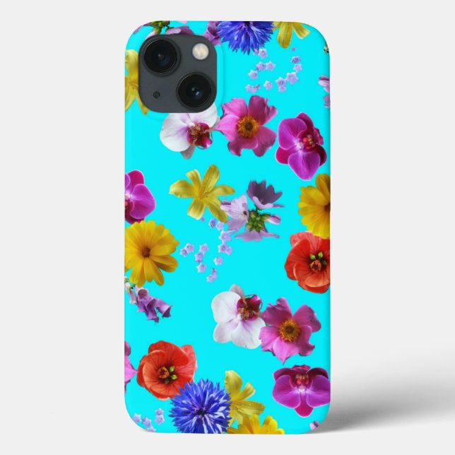 Coques Case-Mate iPhone Floral Blue Case (Verso)