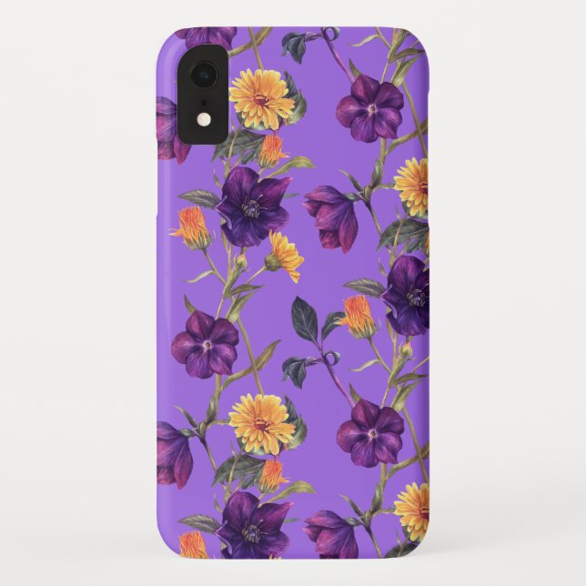 Coques Case-Mate iPhone Floral Boho Chic Purple (Dos)