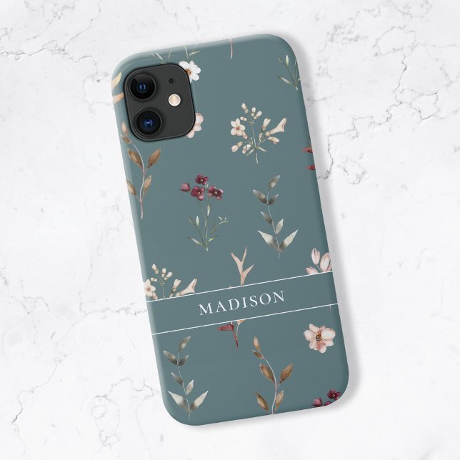 Coques Case-Mate iPhone Floral Botanique fleur sauvage Personnalisé (Créateur téléchargé)