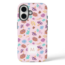 Floral Cheshire Chat Motif rose Monogramme