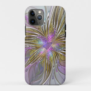 Case-Mate iPhone Case Floral Coloré Abstrait Fractal Avec Rose & Or