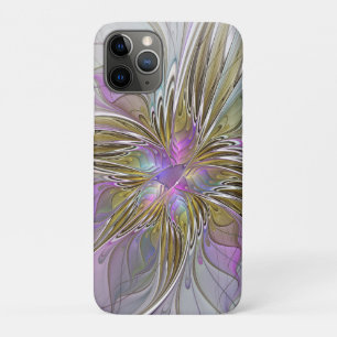 Case-Mate iPhone Case Floral Coloré Abstrait Fractal Avec Rose & Or