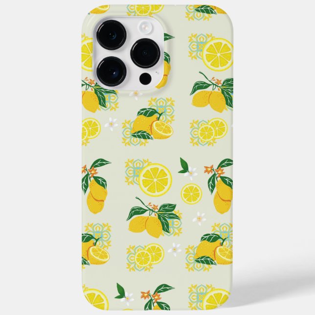 Coques Case-Mate iPhone Floral de citron (Verso)