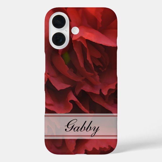 Coques Case-Mate iPhone Floral de l'oeillet rouge (Verso)