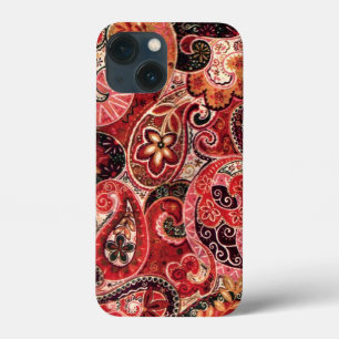 Case-Mate iPhone Case Floral de marguerite rouge, rose et noire Vintage