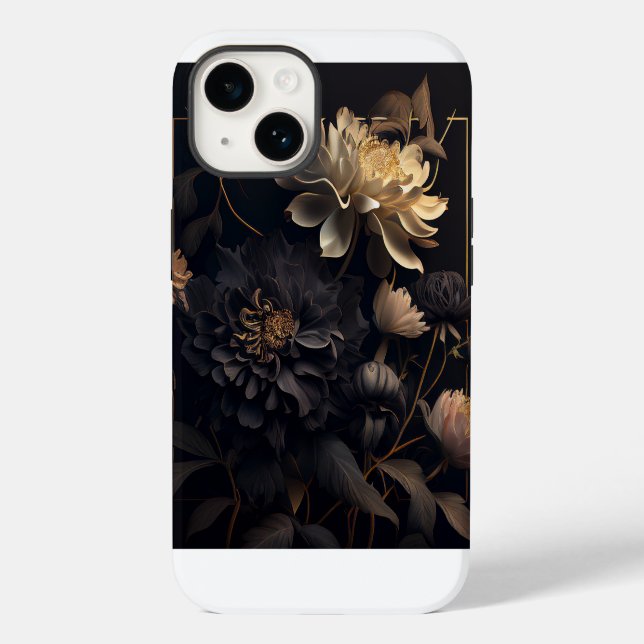 Coques Case-Mate iPhone Floral de minuit (Verso)