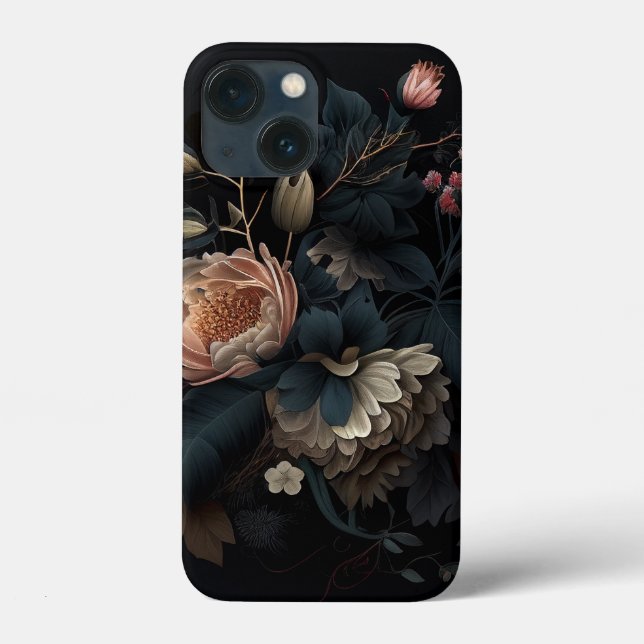 Coques Case-Mate iPhone Floral de minuit (Verso)