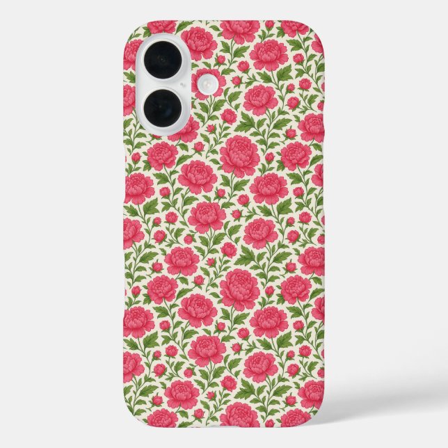 Coques Case-Mate iPhone Floral esthétique Lush Peonés Rose (Verso)