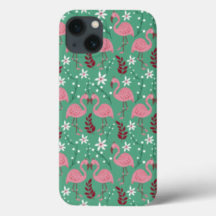 Case-Mate iPhone Case Floral flamingo sans couture motif rose vert