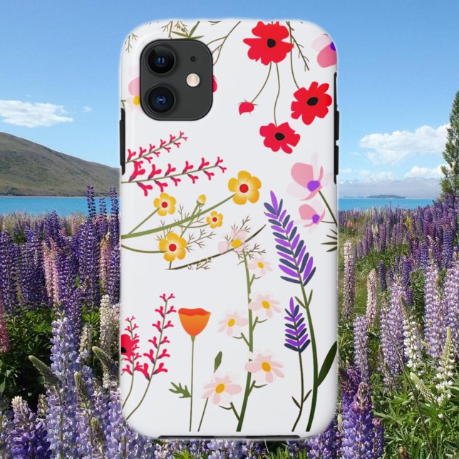 Coques Case-Mate iPhone Floral Fleur sauvage vif (Créateur téléchargé)
