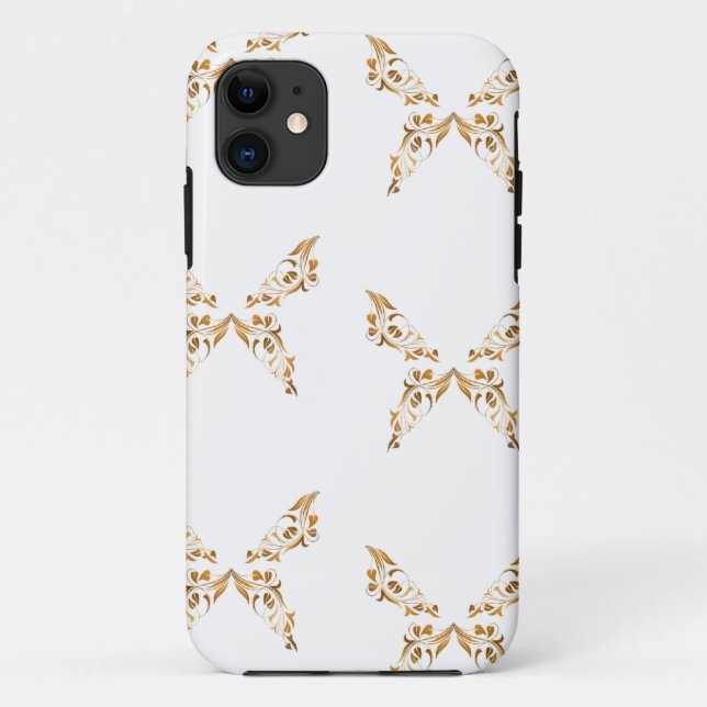 Coques Case-Mate iPhone Floral flourish butterflies (Dos)