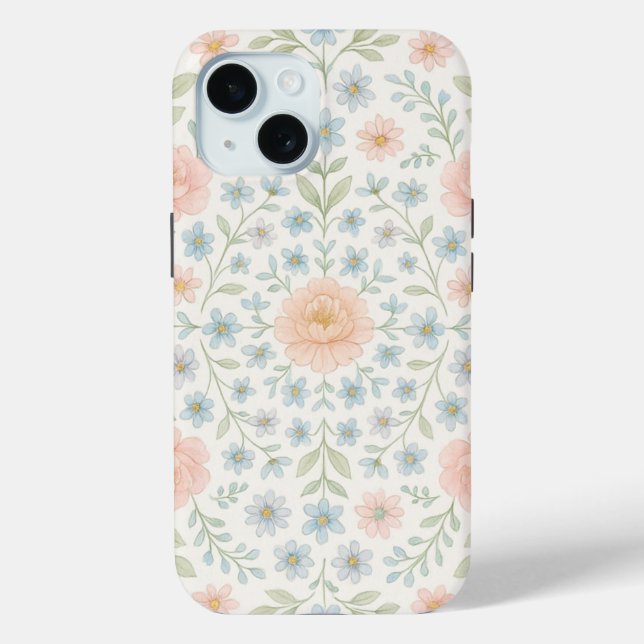 Coques Case-Mate iPhone Floral Garden Mandala Phone Case | Pastel Watercol (Verso)