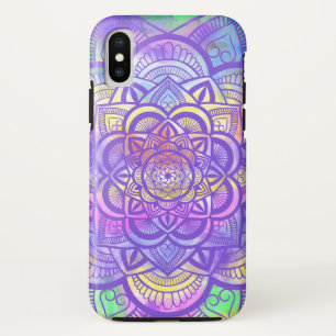 Case-Mate iPhone Case Floral géométrique Mandala violet multicolore