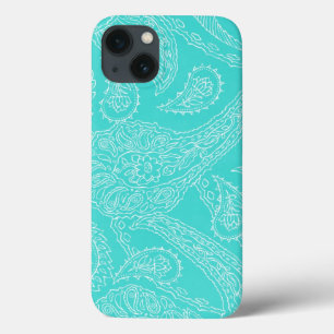 Coque Case-Mate iPhone Floral girly vintage de Paisley de henné de bleu