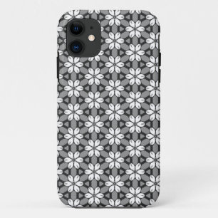Case-Mate iPhone Case Floral gris, noir et blanc