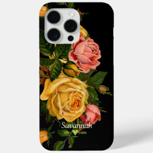 Coque Case-Mate iPhone Floral Hirloom Rose Noir