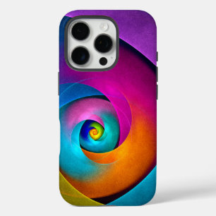 Coque iPhone 16 Pro Floral moderne Art Abstrait rose Bleu Motif #17