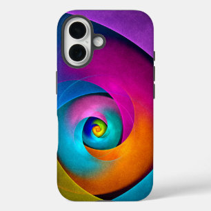 Coque Pour iPhone 16 Floral moderne Art Abstrait rose Bleu Motif #17