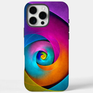 Coque iPhone 16 Pro Max Floral moderne Art Abstrait rose Bleu Motif #17