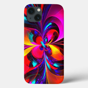 Case-Mate iPhone Case Floral moderne Art Abstrait Rouge Bleu Motif #07