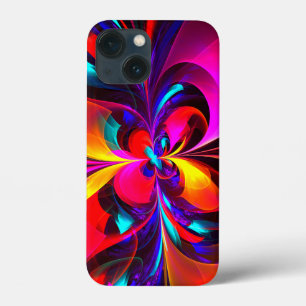 Case-Mate iPhone Case Floral moderne Art Abstrait Rouge Bleu Motif #07