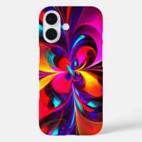 Floral moderne Art Abstrait Rouge Bleu Motif #07