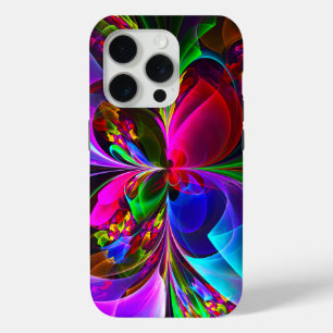 Coque Case-Mate iPhone Floral moderne Art Abstrait Rouge Bleu Motif #12