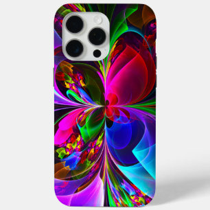 Coque Case-Mate iPhone Floral moderne Art Abstrait Rouge Bleu Motif #12