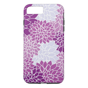 Coques Pour iPhone Floral moderne blanc et violet