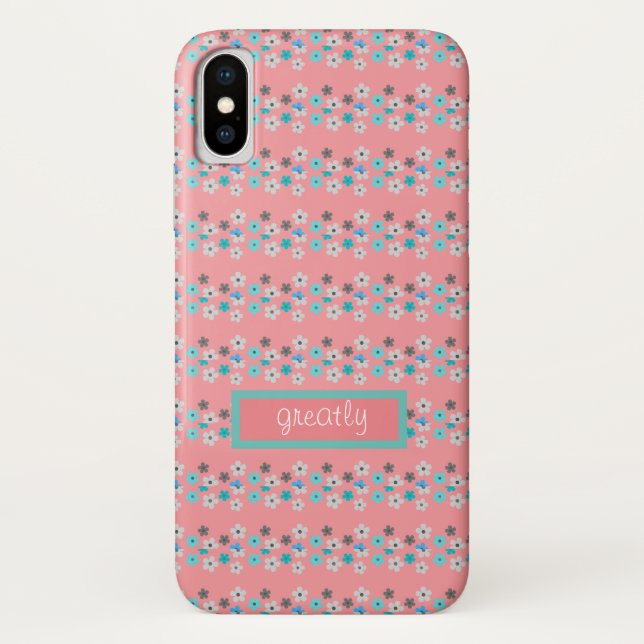 Coques Case-Mate iPhone Floral moderne rustique (Dos)