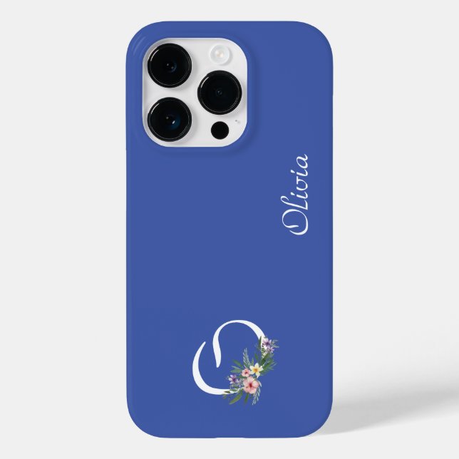 Coques Case-Mate iPhone Floral Monogram Letter O Retirement Gift (Verso)