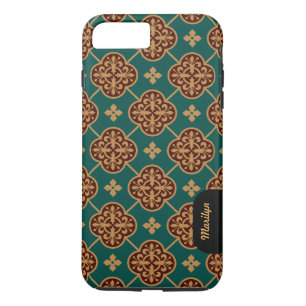 Coque iPhone 8 Plus/7 Plus Floral motif médiéval en tuiles CC0905 Augustus Pu