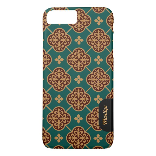 Coques Case-Mate iPhone Floral motif médiéval en tuiles CC0911 Augustus Pu (Dos)