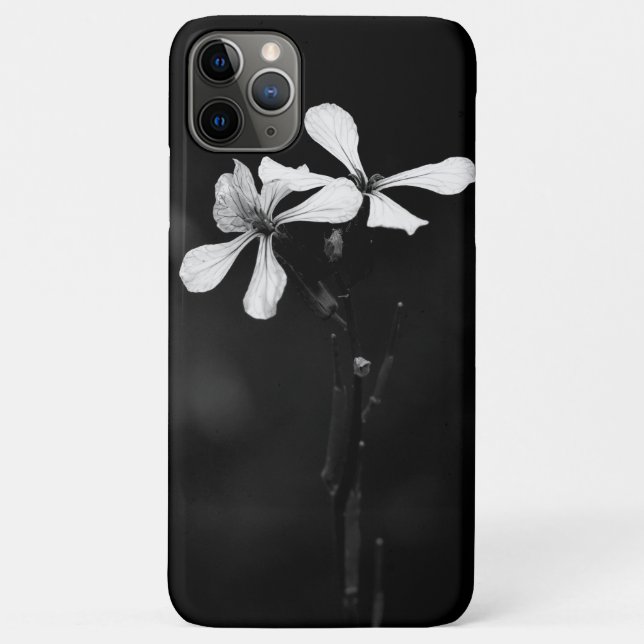 Coques Case-Mate iPhone floral noir et blanc minimal (Dos)