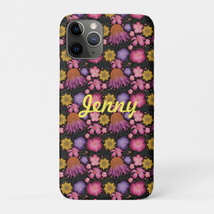 Case-Mate iPhone Case Floral noir fleur sauvage Personnalisé