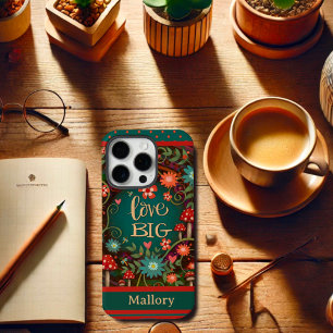 Case-Mate iPhone Case Floral Nom Personnalisé Champignons Amour Amour Gr